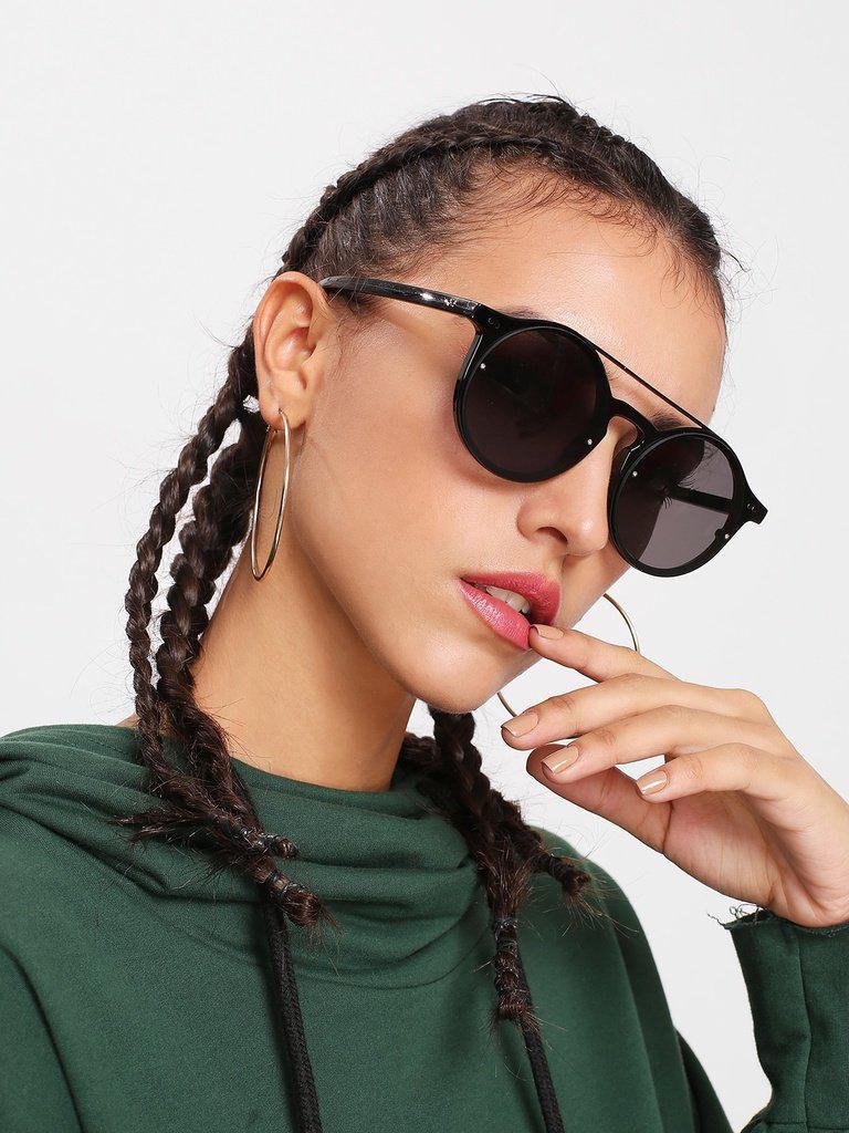 Double Bridge Round Lens Sunglasses-accessories-Des Mess