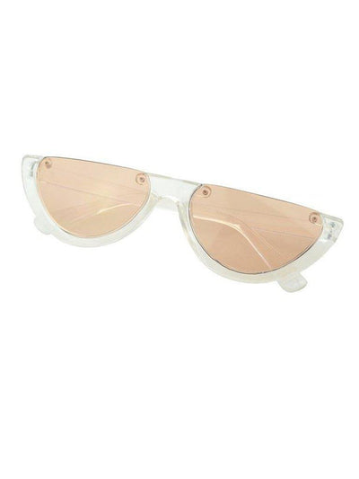 Whitebrown Half-Frame Sunglasses-accessories-Des Mess