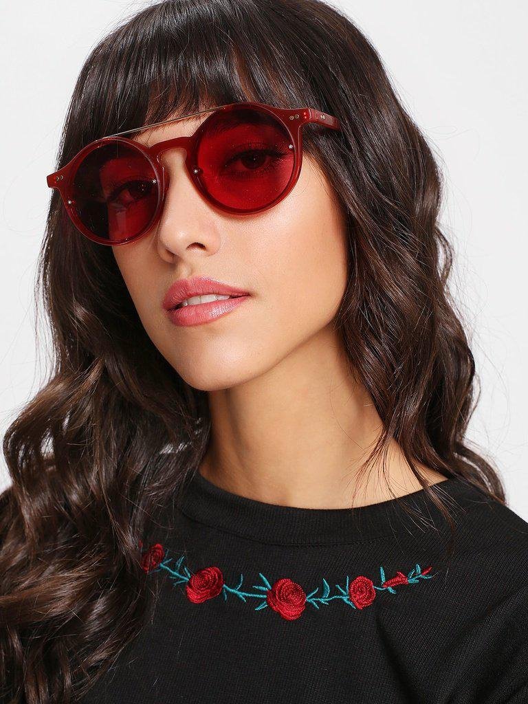 Double Bridge Tinted Lens Sunglasses-accessories-Des Mess