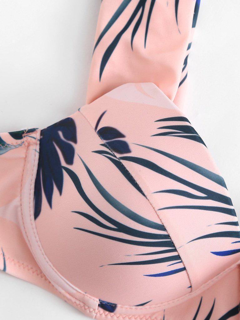 Jungle Print Bikini Set-swimwear-Des Mess