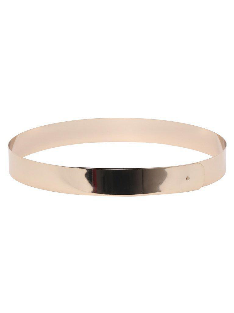 Wide Full Metal Waist Belt - Gold-accessories-Des Mess