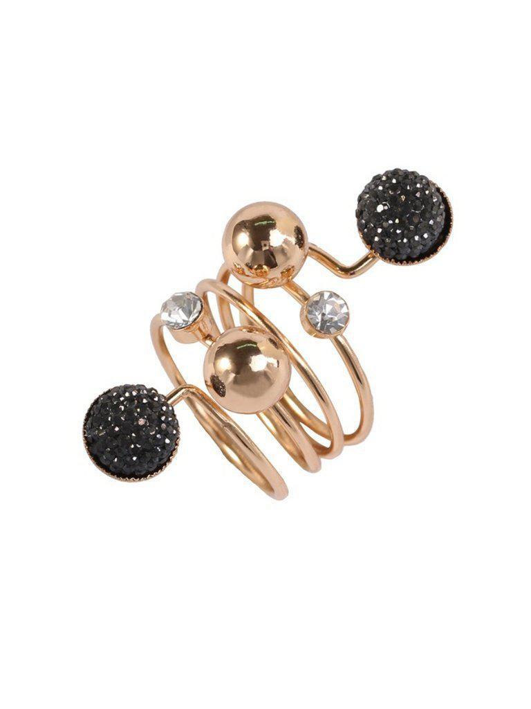 Spiral Design Ring With Ball-jewelry-Des Mess