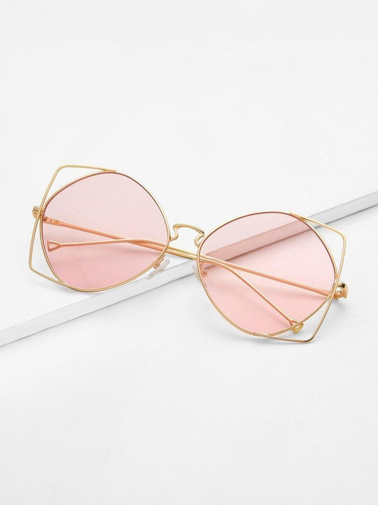 Metal Frame Tinted Lens Sunglasses-accessories-Des Mess