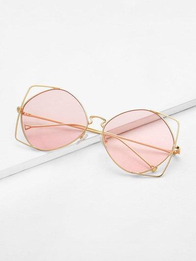 Metal Frame Tinted Lens Sunglasses-accessories-Des Mess