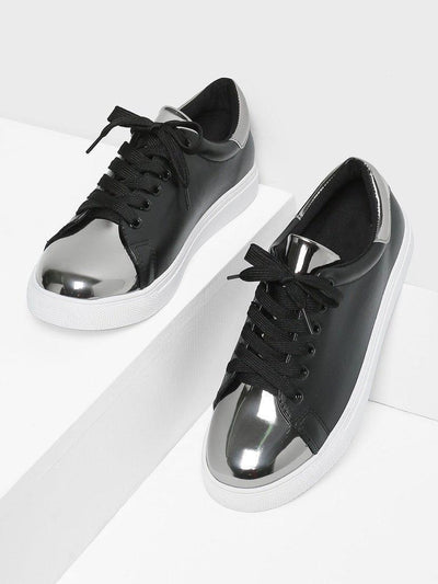 Two Tone Round Toe Sneakers-shoes-Des Mess
