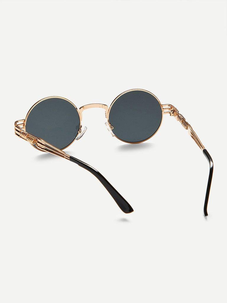 Metal Frame Round Sunglasses-accessories-Des Mess
