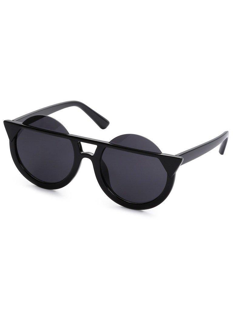 Super Dark Black Round Lens Sunglasses-accessories-Des Mess