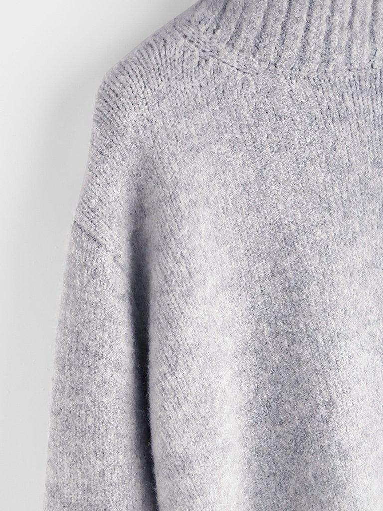 Marled Knit Stepped Hem Jumper-outerwear-Des Mess