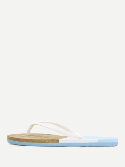 Color Block Flip Flops-shoes-Des Mess