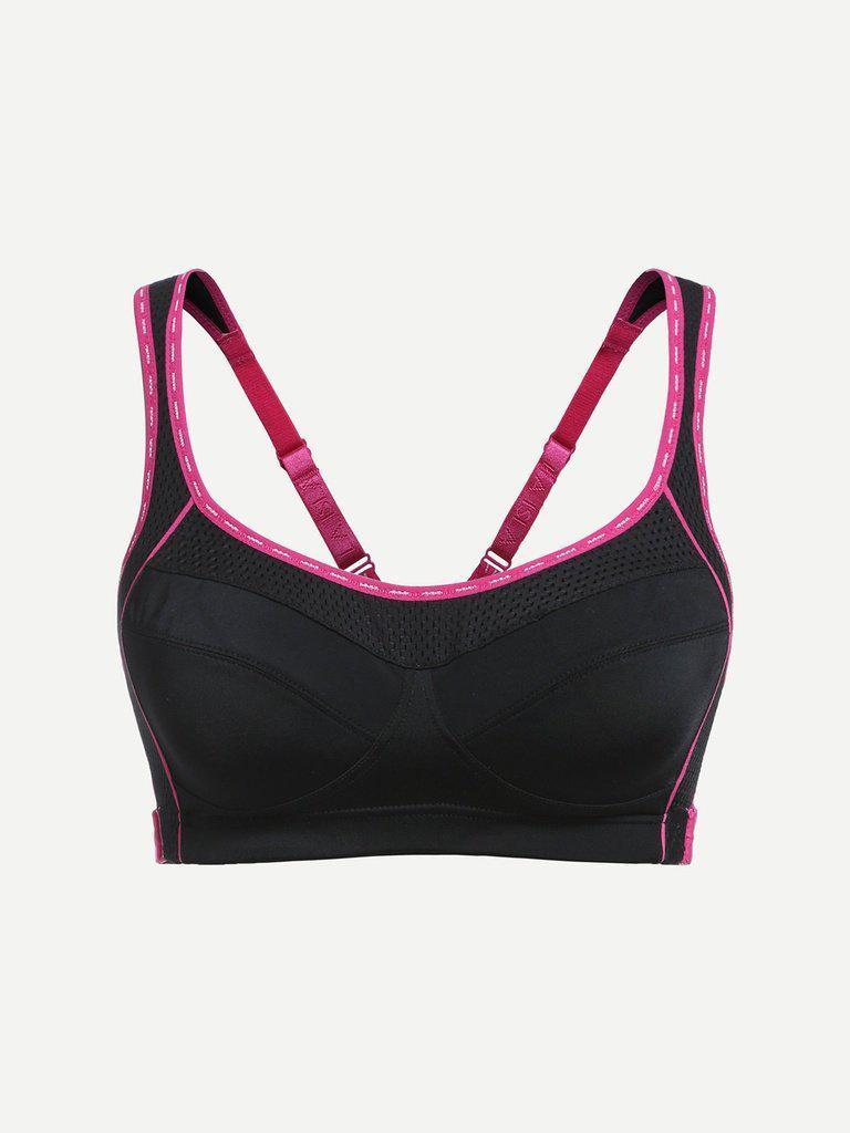 Contrast Piping Sports Bra