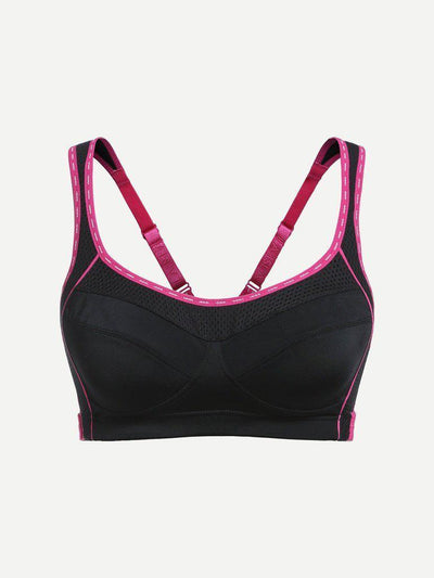 Contrast Piping Sports Bra-sportswear-Des Mess