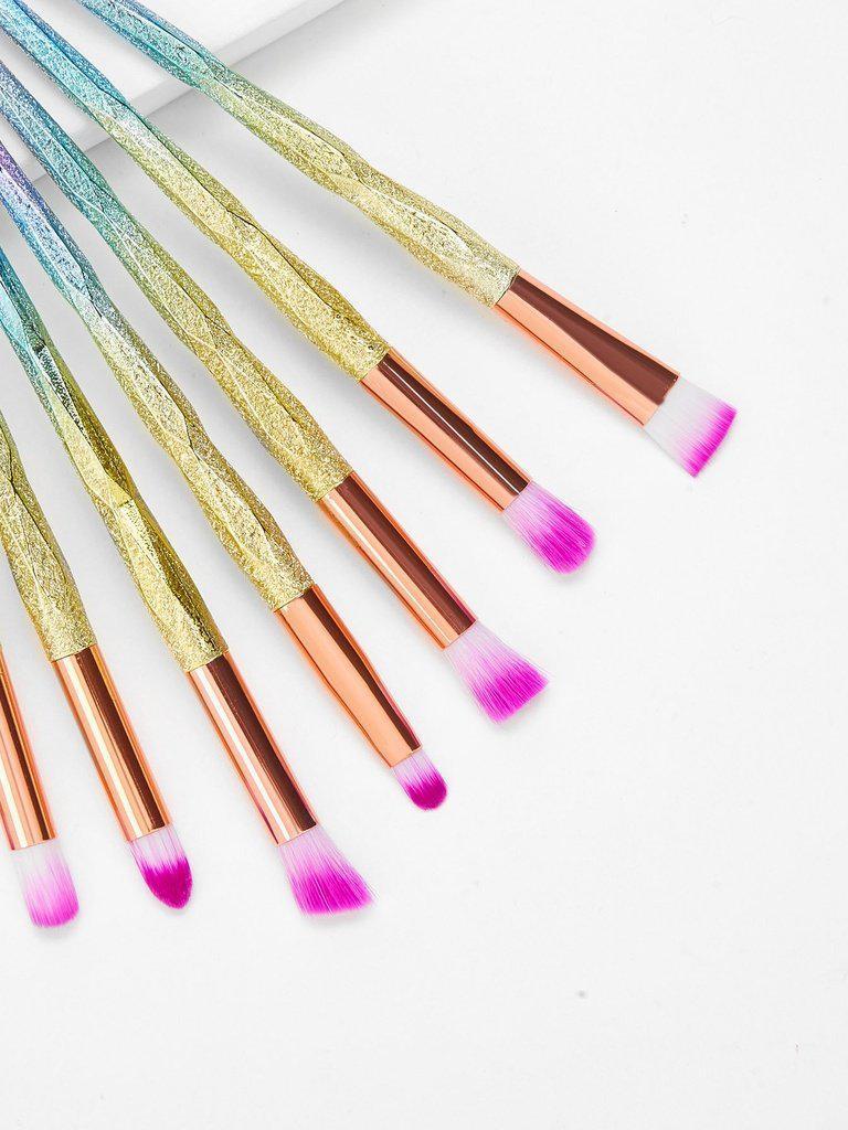 Ombre Handle Makeup Brush 10pcs--Des Mess