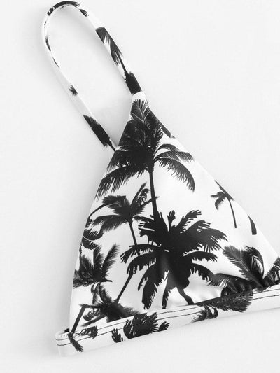 Ladder Cut Palm Print Bikini Set-swimwear-Des Mess