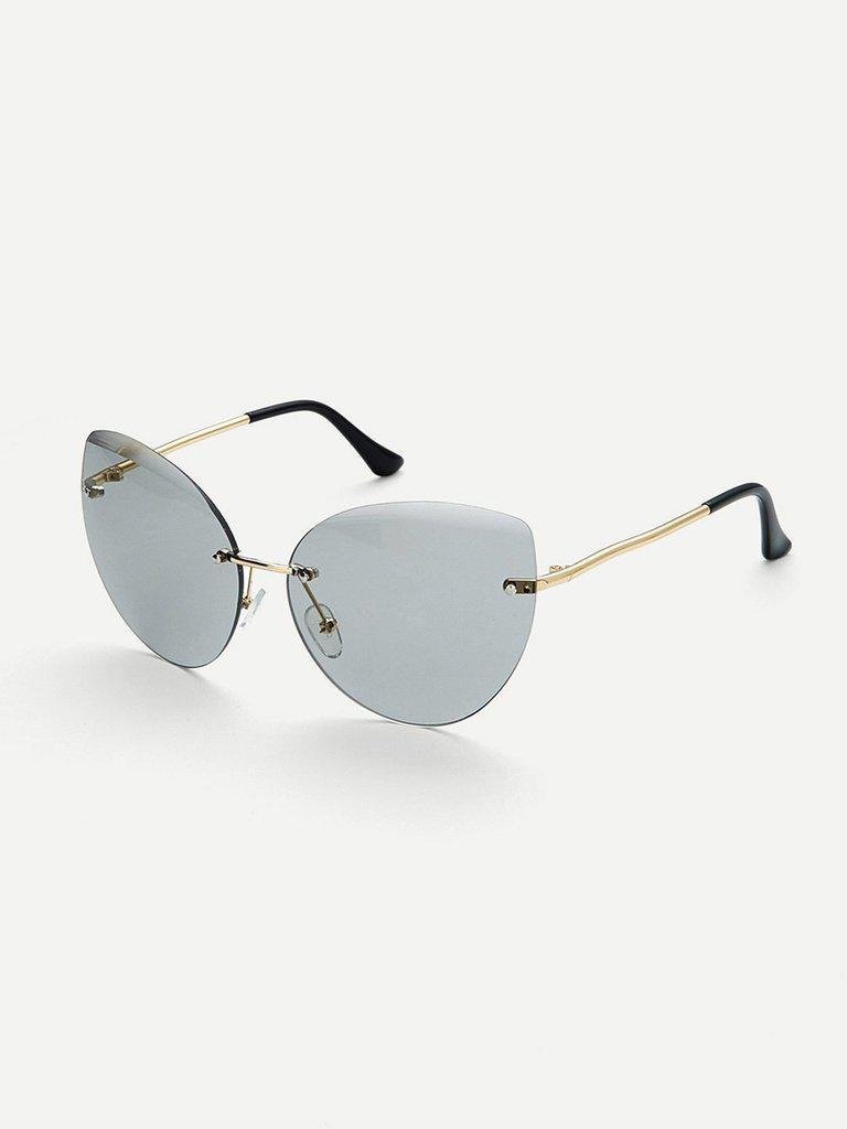 Rimless Cat Eye Sunglasses-accessories-Des Mess