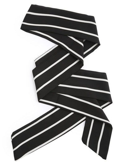 Striped Print Skinny Scarf-accessories-Des Mess