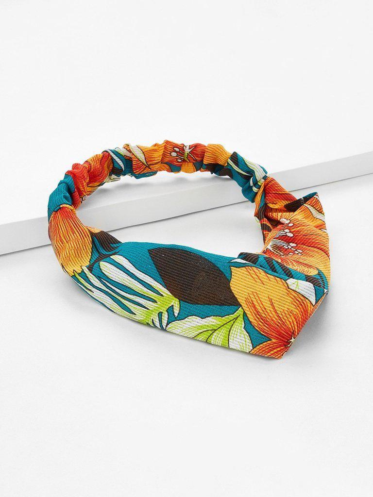 Jungle Print Twist Headband-hair-Des Mess