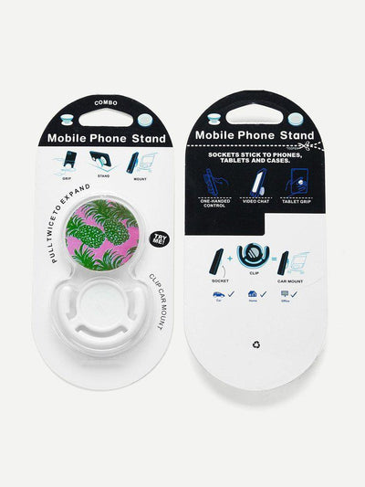 Pineapple Print Gasbag Phone Holder-others-Des Mess