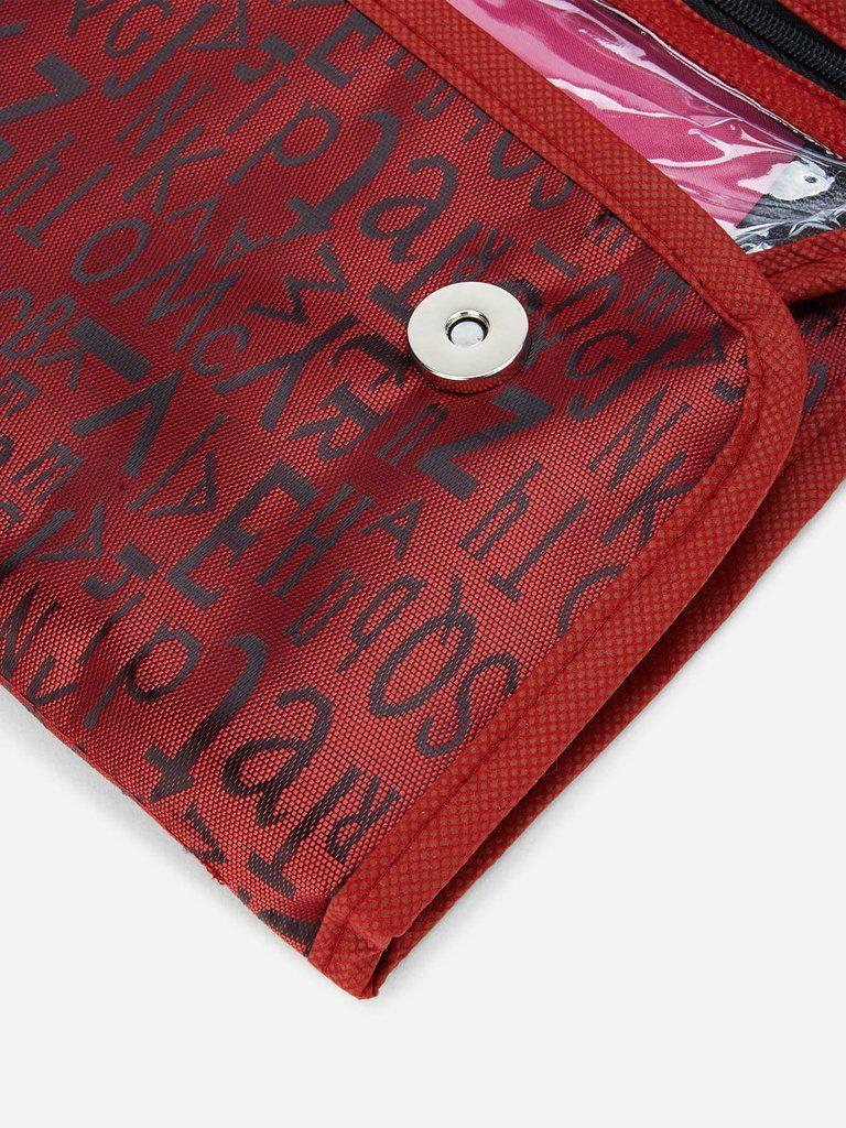 Letter Print Flap Makeup Bag-makeup-Des Mess