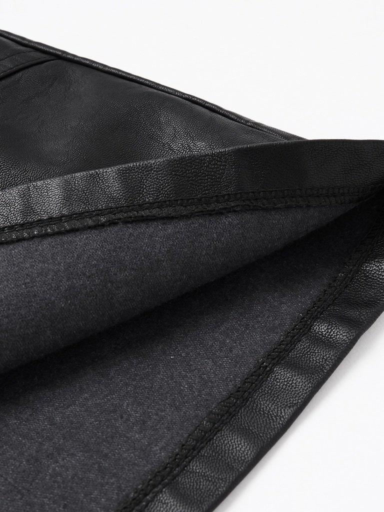 Zip Front PU Skirt-bottom-Des Mess