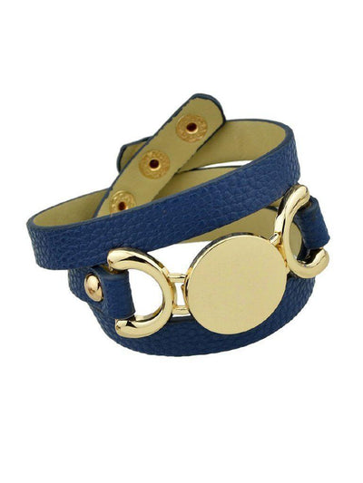 Blue Multi-Layer Winding Wide Bracelet--Des Mess