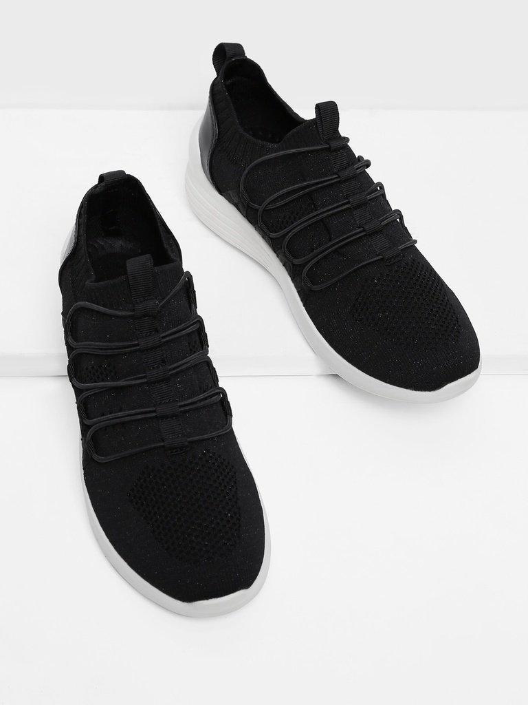 Knit Design Slip On Sneakers-shoes-Des Mess