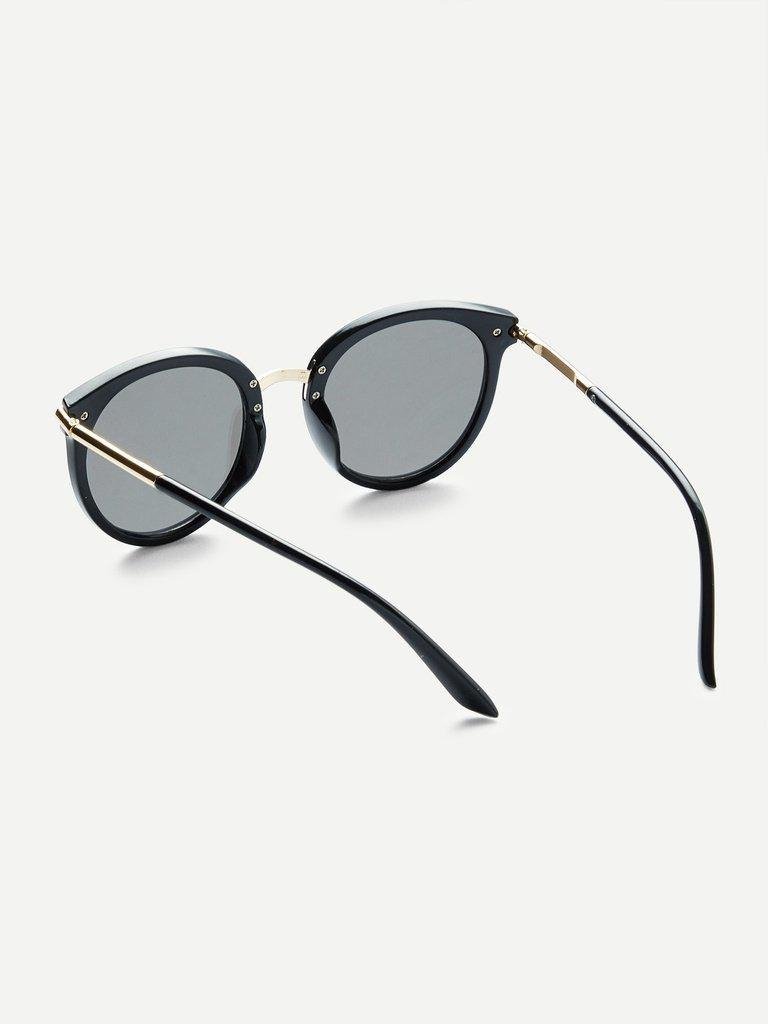 Two Tone Frame Flat Lens Sunglasses-accessories-Des Mess