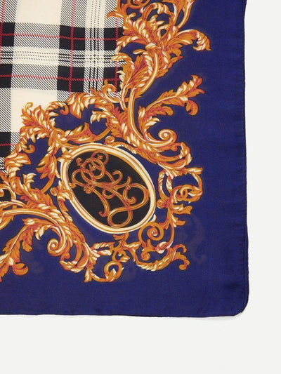 Plaid Print Bandana Scarf-accessories-Des Mess