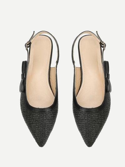 Pointed Toe Slingback Flats-shoes-Des Mess