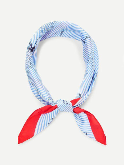 Letter & Striped Bandana-accessories-Des Mess