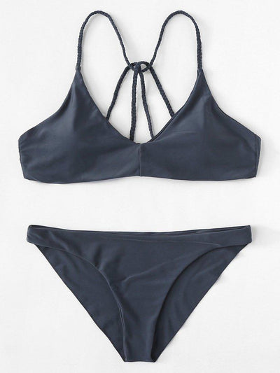 Braided Straps Bikini Set-swimwear-Des Mess