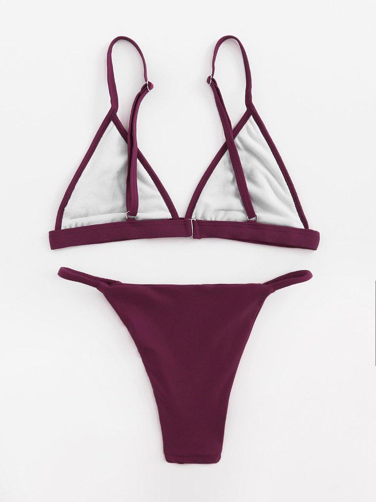 Adjustable Strap Triangle Bikini Set-swimwear-Des Mess