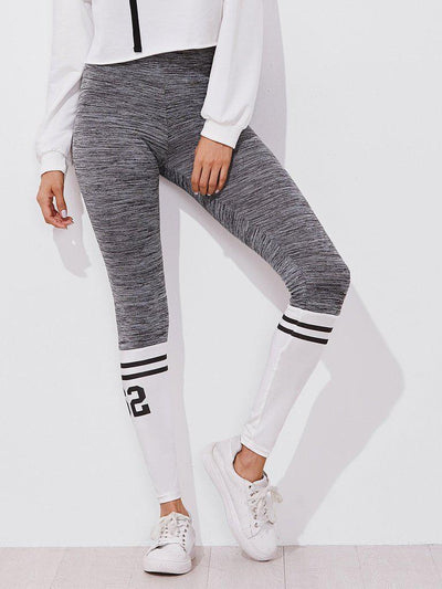 Varsity Print Space Dye Leggings-bottom-Des Mess