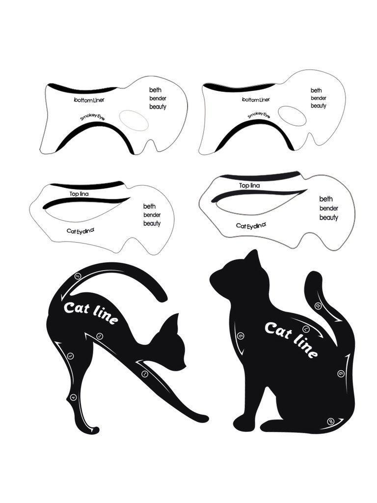 Cat Eyeliner Stencil-makeup-Des Mess