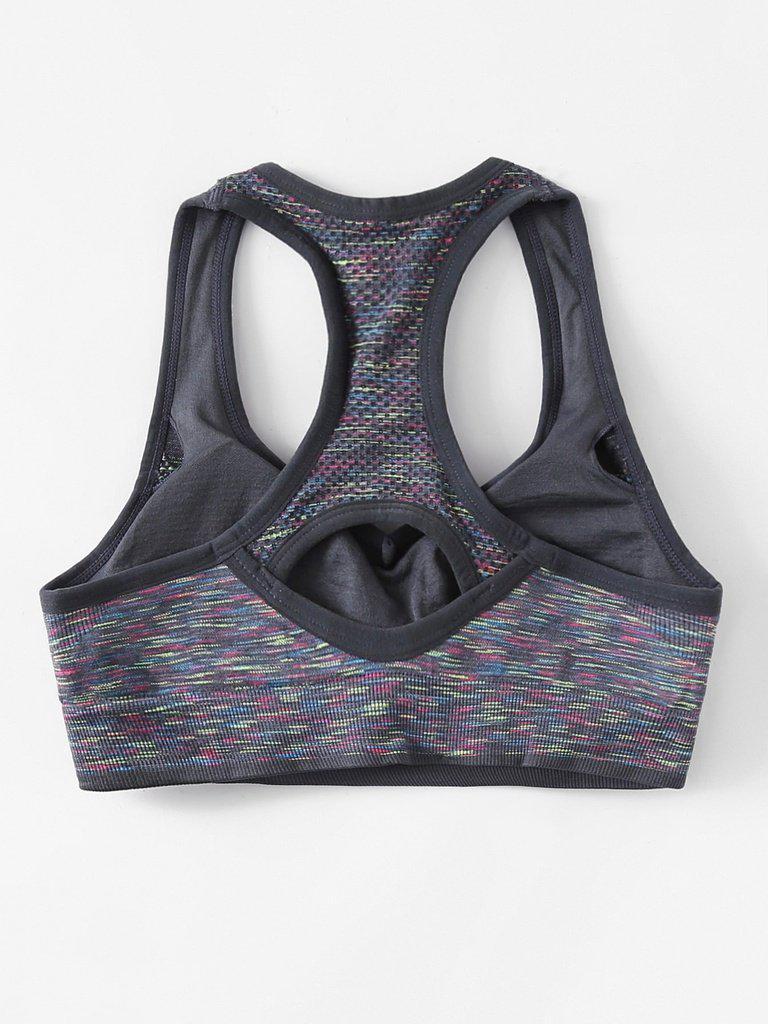Space Dye Racerback Sports Bra-sportswear-Des Mess