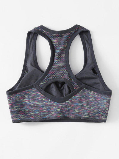 Space Dye Racerback Sports Bra-sportswear-Des Mess