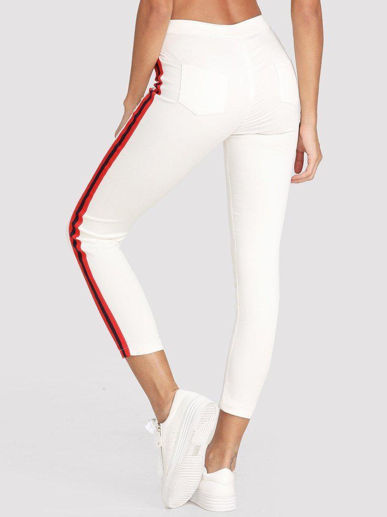 Stripe Tape Side Jeans-bottom-Des Mess