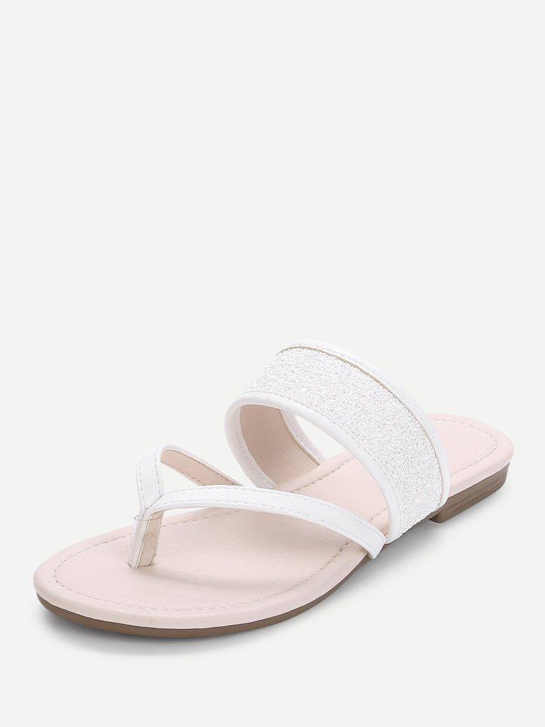 Toe Post PU Flat Sandals-shoes-Des Mess