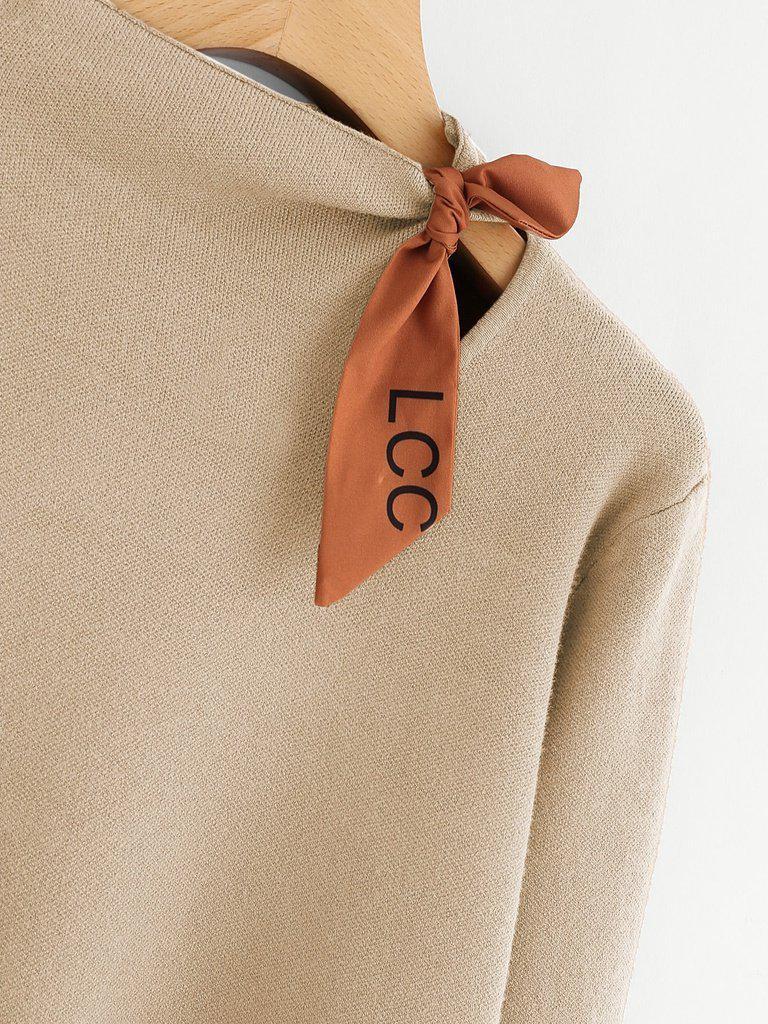 Knotted Detail Jersey Jumper-outerwear-Des Mess