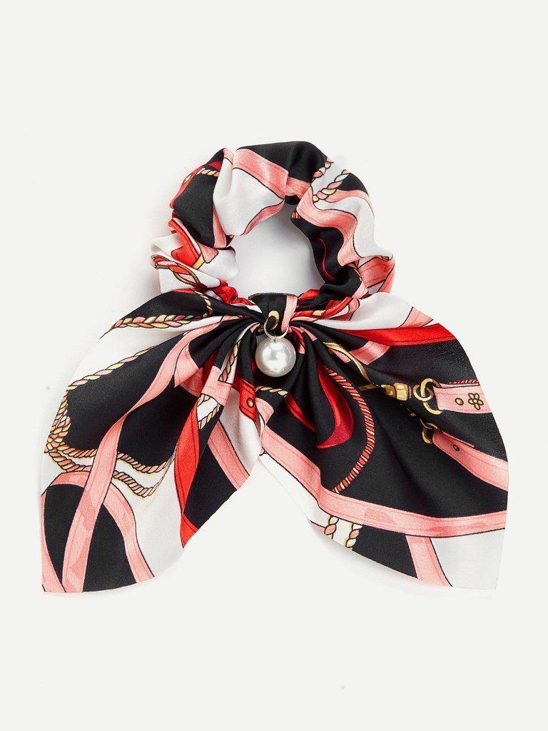 Knot Design Hair Tie With Faux Pearl-hair-Des Mess
