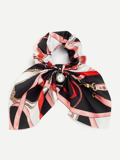 Knot Design Hair Tie With Faux Pearl-hair-Des Mess