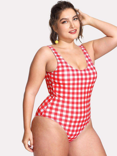 Open Back Grid Swimsuit-swimwear-Des Mess