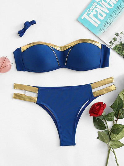 Ladder Cut Out Bikini Set-swimwear-Des Mess