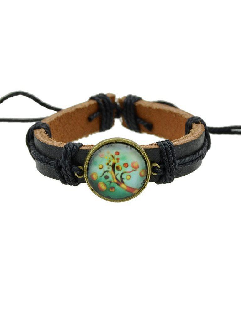 Peach Hiphop Jewelry Rock Style Pu Leather Bracelets--Des Mess