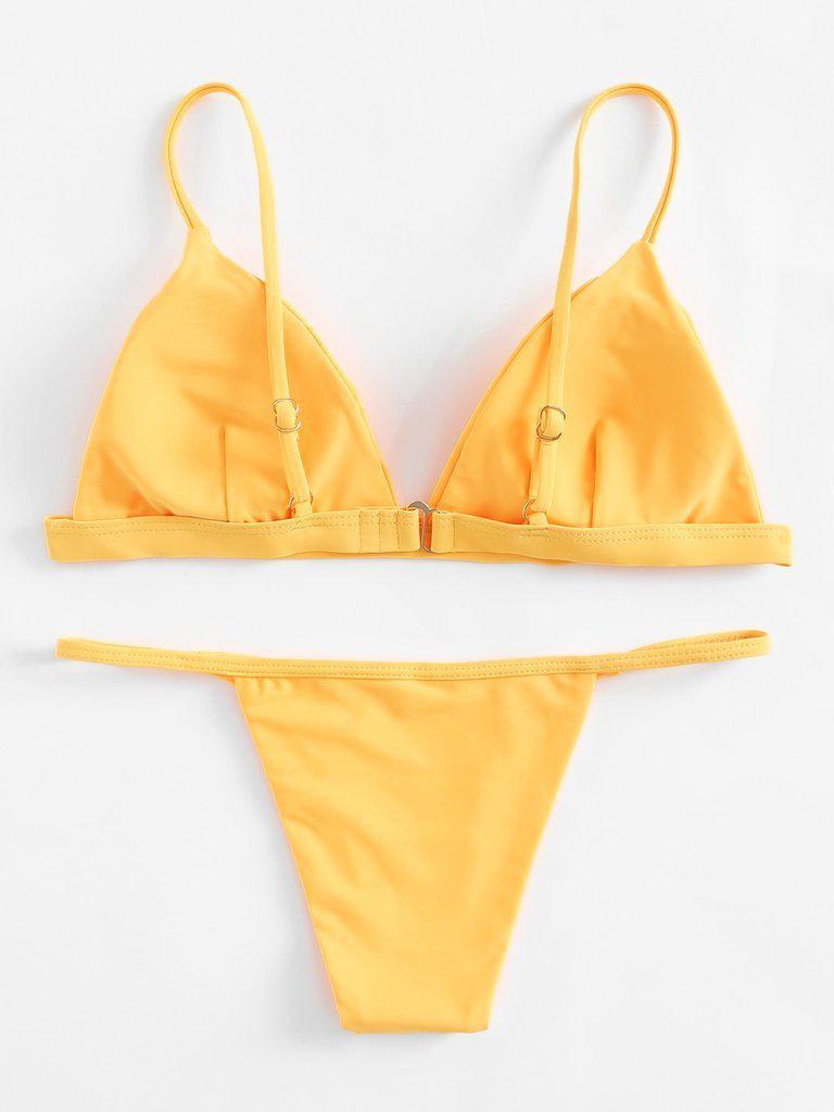Adjustable Straps Triangle Bikini Set-swimwear-Des Mess