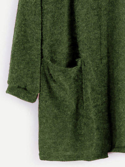 Open Front Sweater With Pockets-outerwear-Des Mess