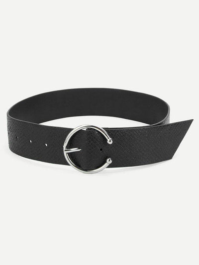 Ring Buckle Front PU Belt-accessories-Des Mess
