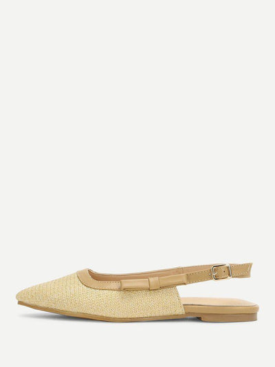 Pointed Toe Slingback Flats-shoes-Des Mess