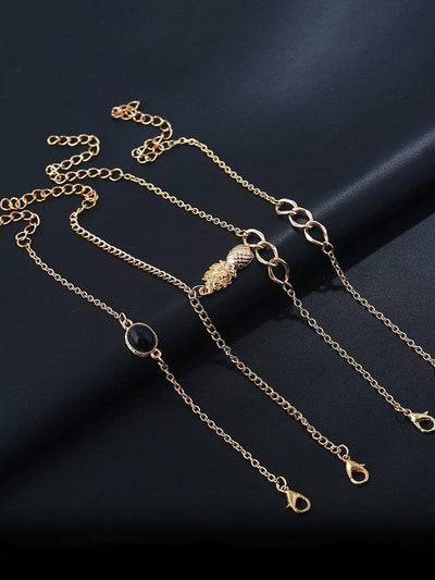 Pineapple Charm Chain Bracelet 4pcs--Des Mess