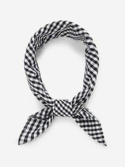 Gingham Pattern Bandana-accessories-Des Mess