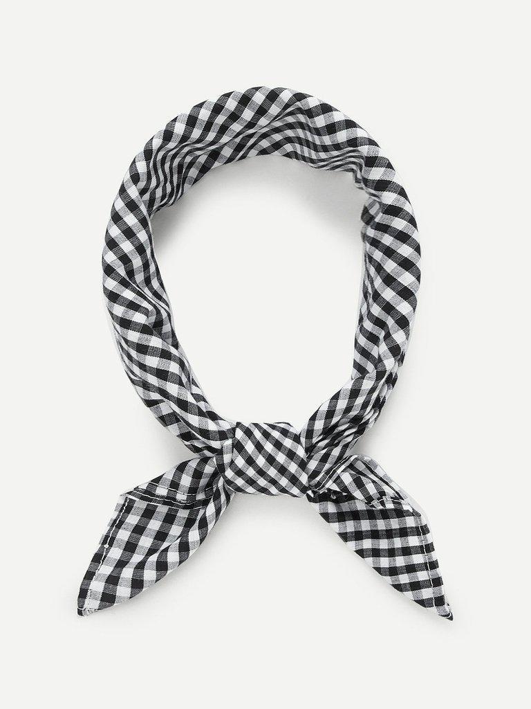 Gingham Pattern Bandana-accessories-Des Mess